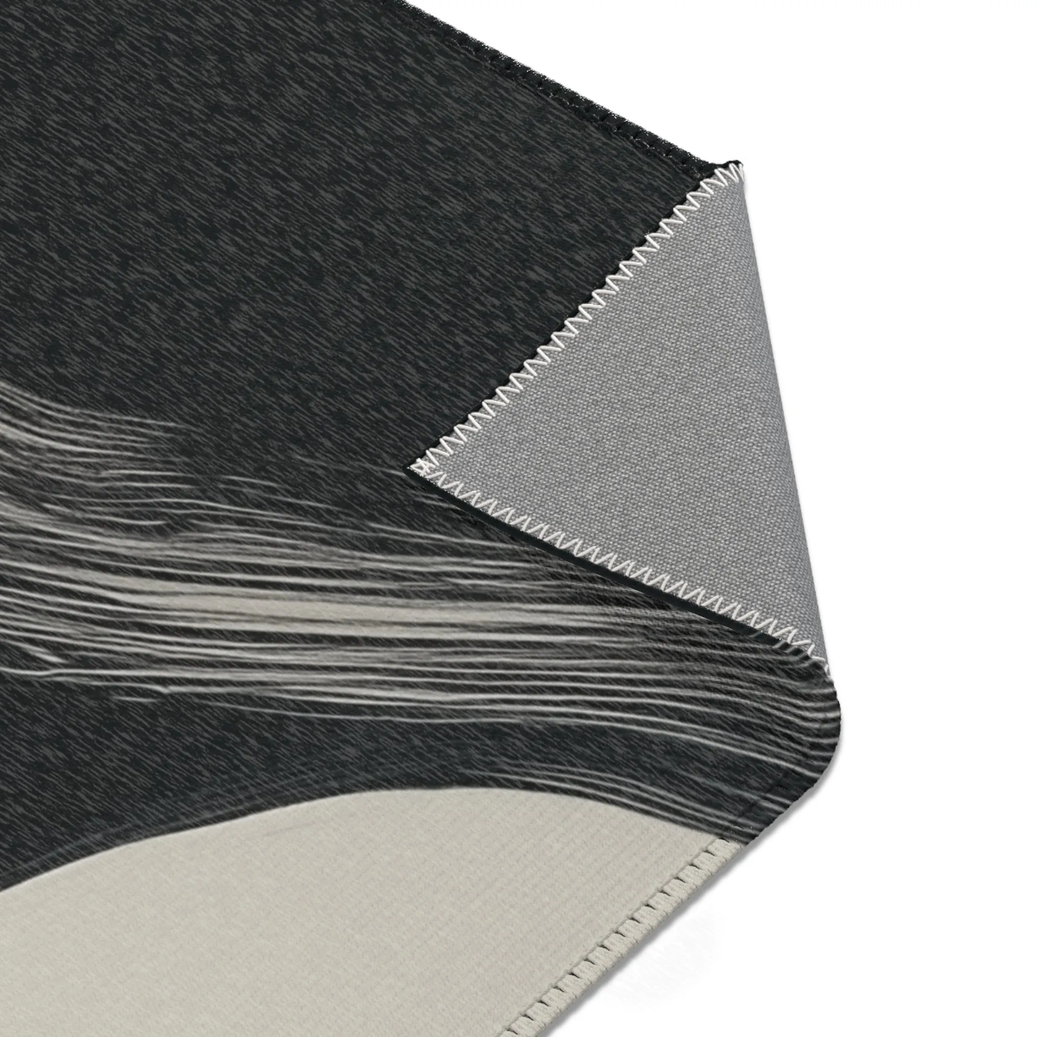 Abstract Noir Striped Elegance Rug