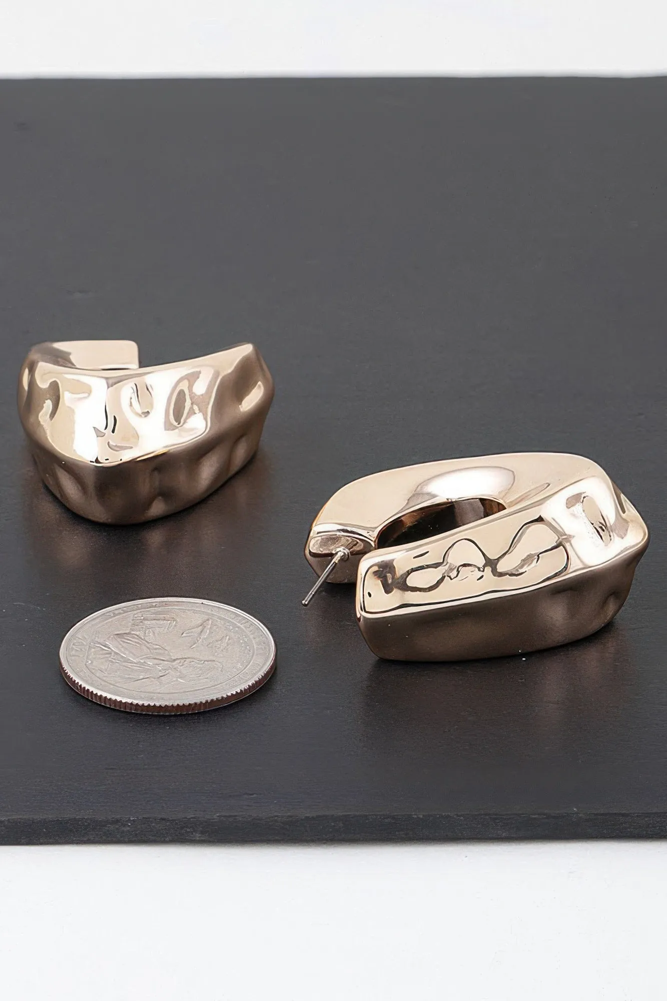 Abstract Ripple Hook Earrings
