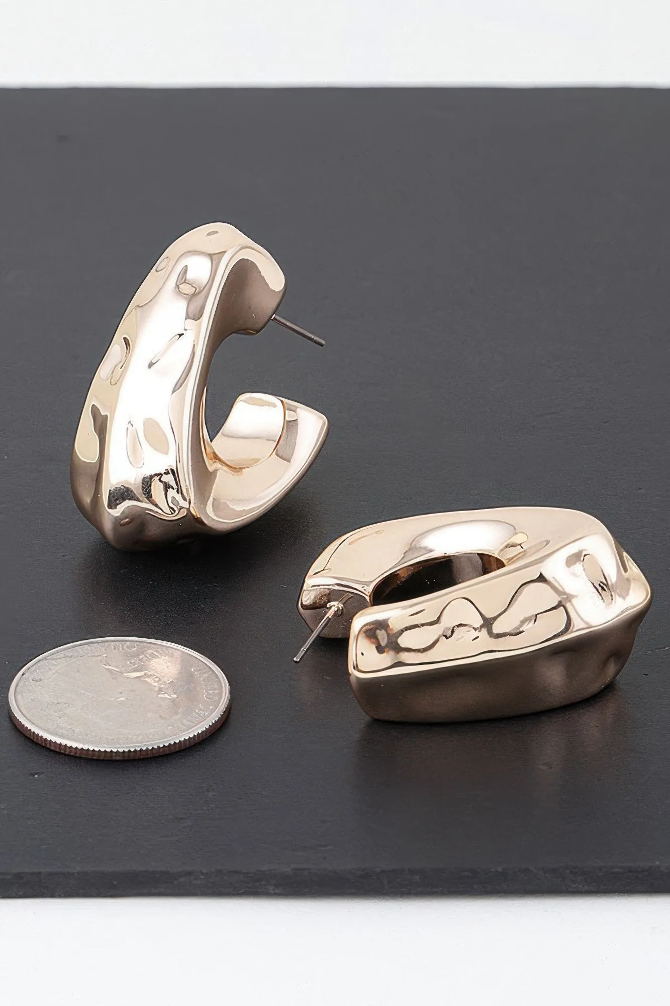 Abstract Ripple Hook Earrings