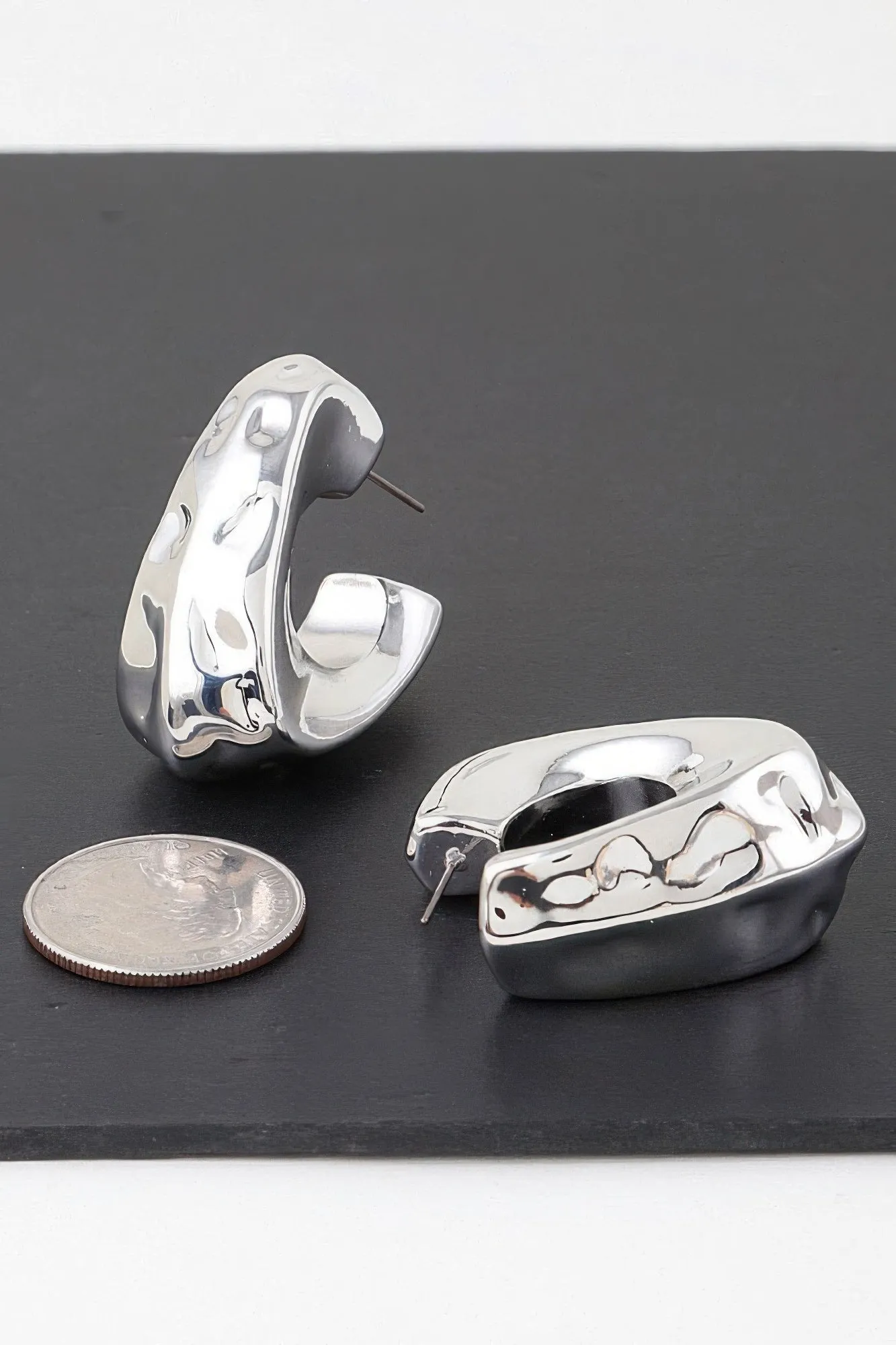 Abstract Ripple Hook Earrings