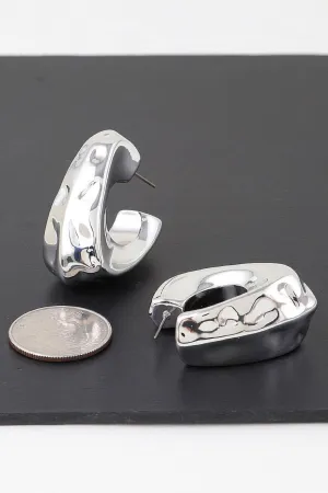 Abstract Ripple Hook Earrings