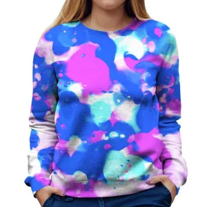 Abstract Splatter Womens Sweatshirt
