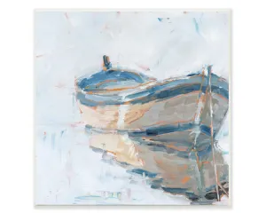 Abstract wooden row boat artwork print
