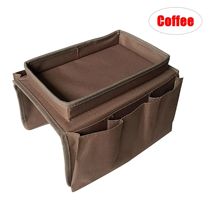 Adjustable Armrest Organizer Caddy With Tray