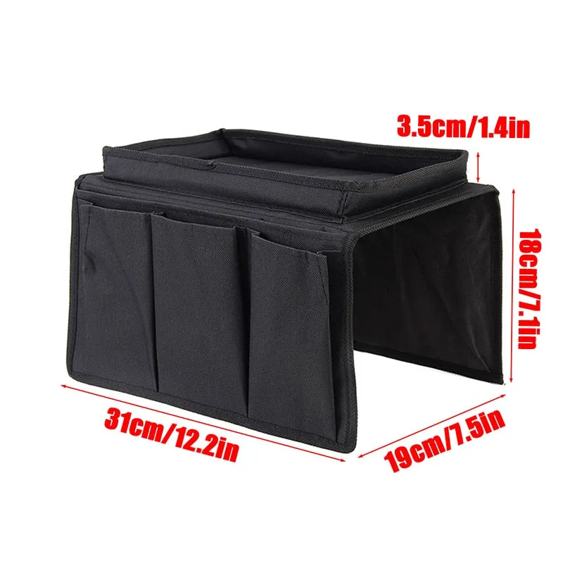 Adjustable Armrest Organizer Caddy With Tray