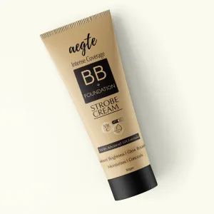 Aegte Intense Coverage BB   Foundation Strobe Cream with SPF 35, Hyaluronic acid and Vitamin C