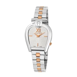 Aigner Women's Stainless Steel Case Bracelet Silver White Dial Watch
