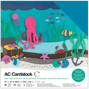 American Crafts 12x12 Cardstock  - Jewel Tone