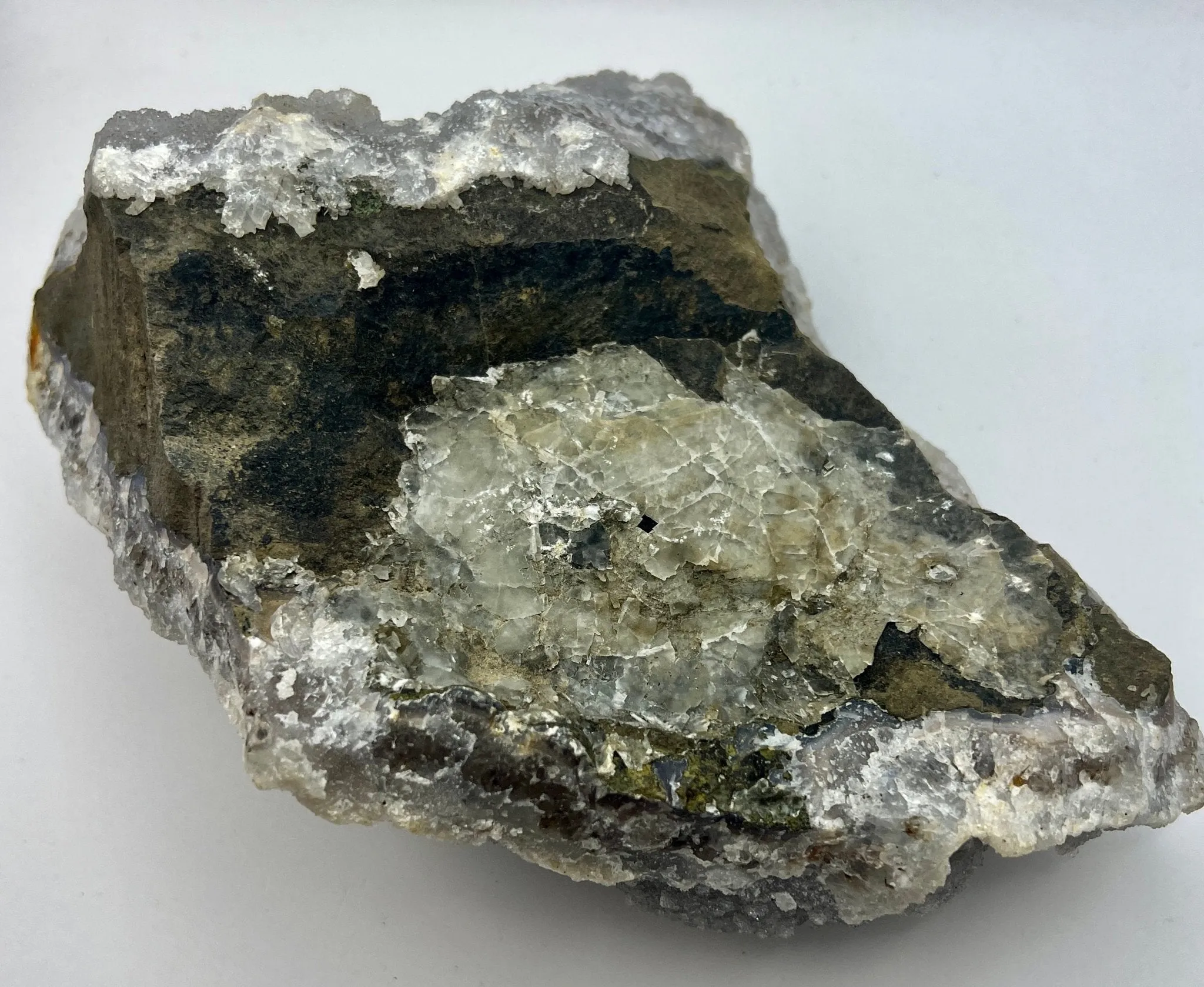 Amethyst and White Calcite - Large