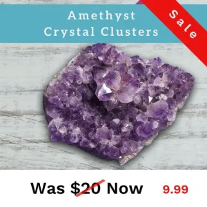 Amethyst crystal natural stone specimen for your mineral gemstone & rock collection, healing crystal grid or boho decor