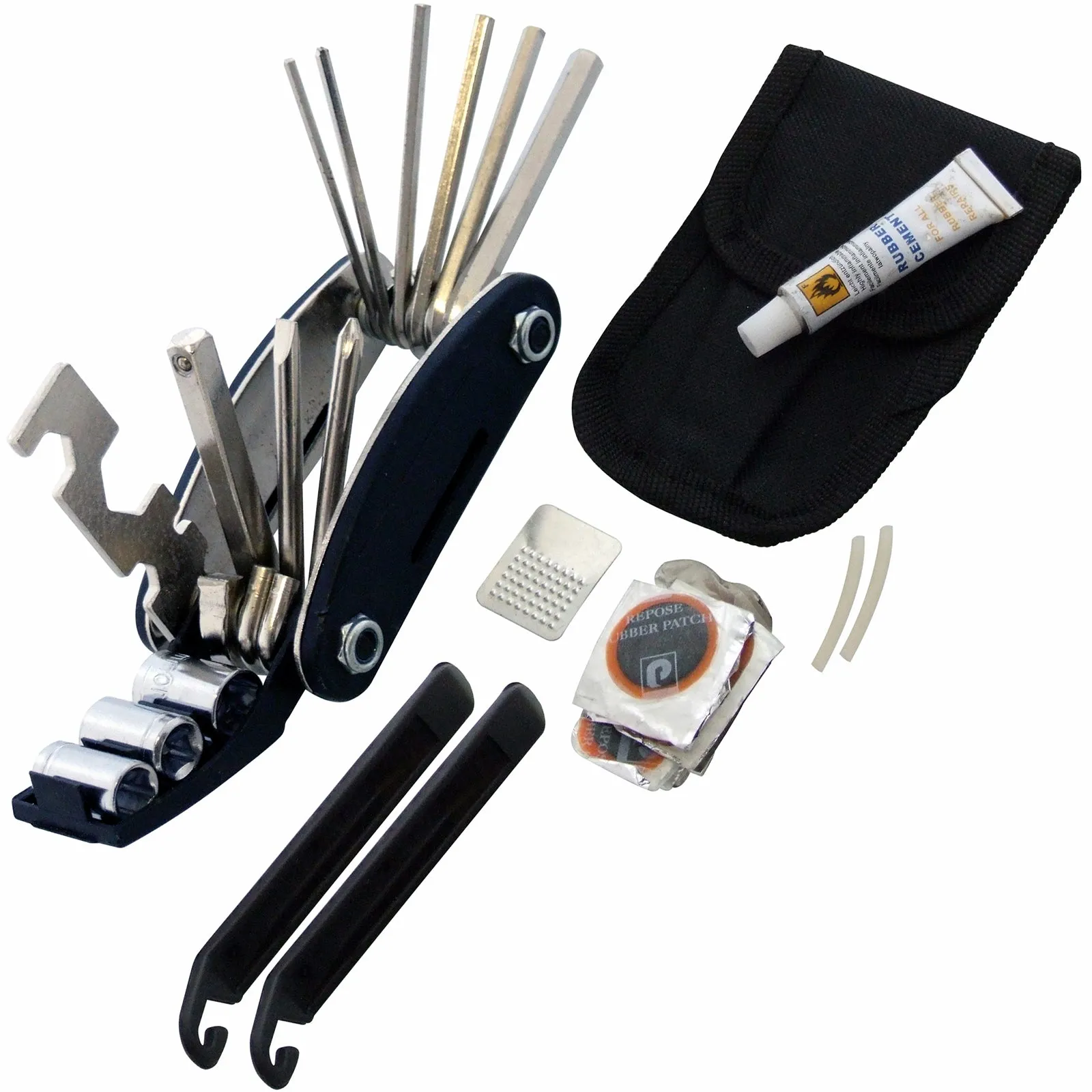 Amtech Bicycle Repair Tool and Puncture Repair Kit