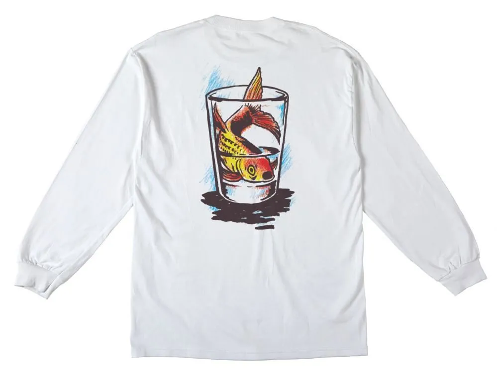 AntiHero L/S Pocket T-Shirt Fish Bowl - White / Multi