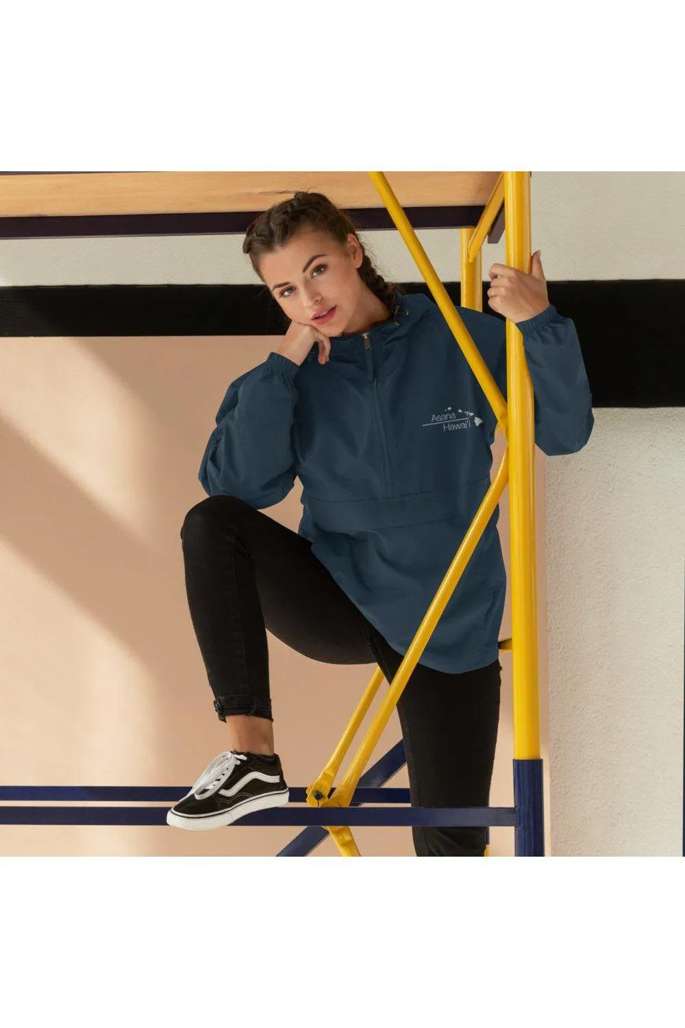 Asana Hawai'i Embroidered Champion Packable Jacket