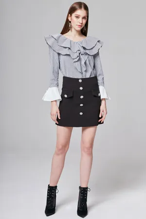 Ashley Jewel Button Skirt