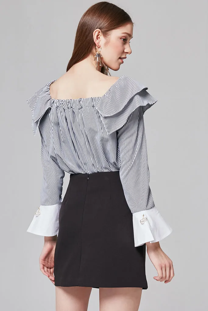 Ashley Jewel Button Skirt