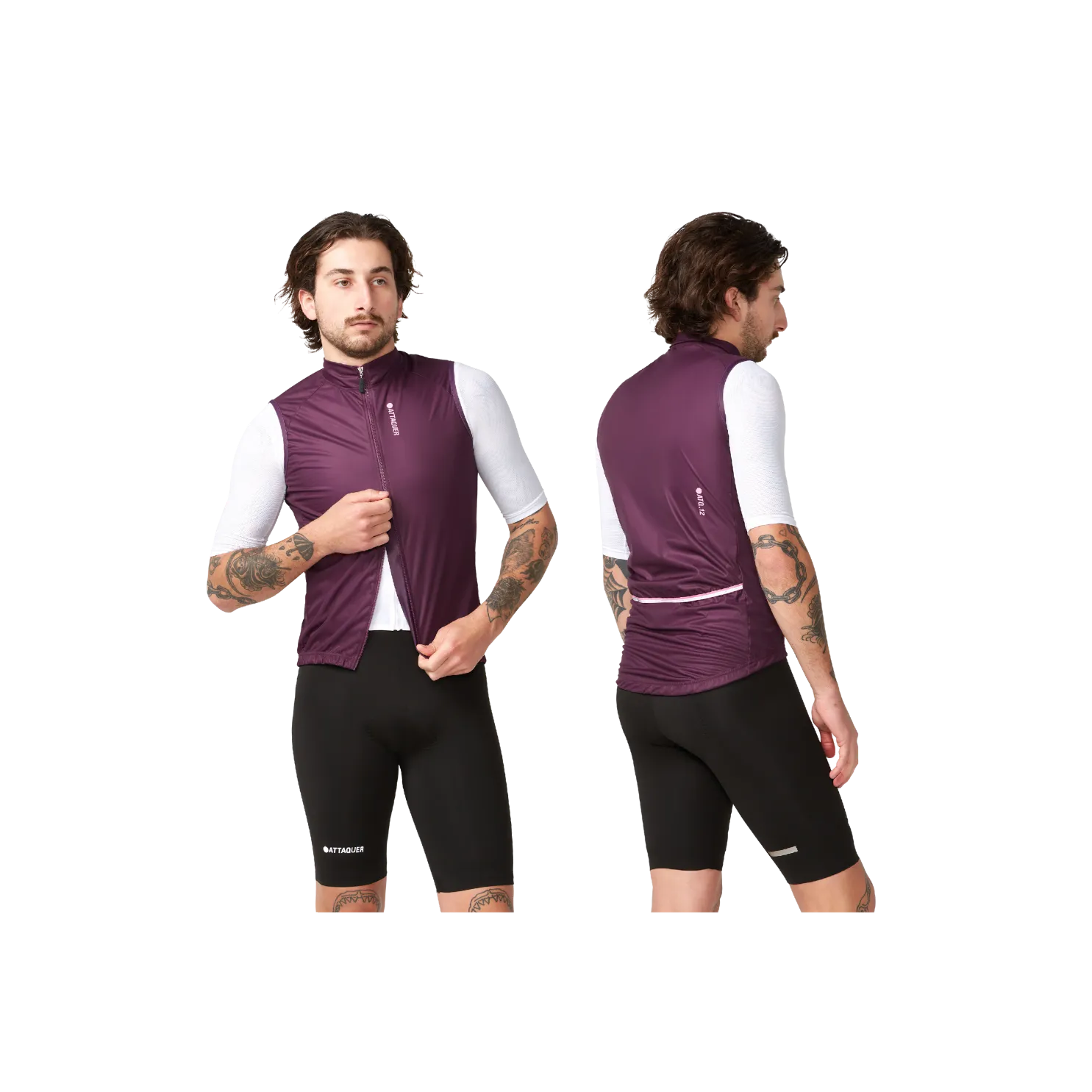 Attaquer Race Rain Softshell Gilet - Burgundy