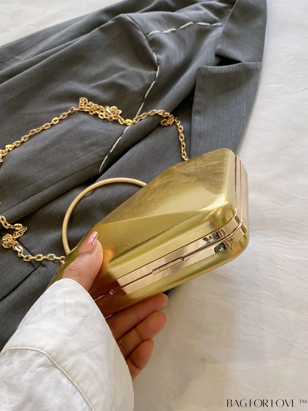 BagForLove - Versatile Faux Patent Leather Diamond Tote - Fashionable & Functional