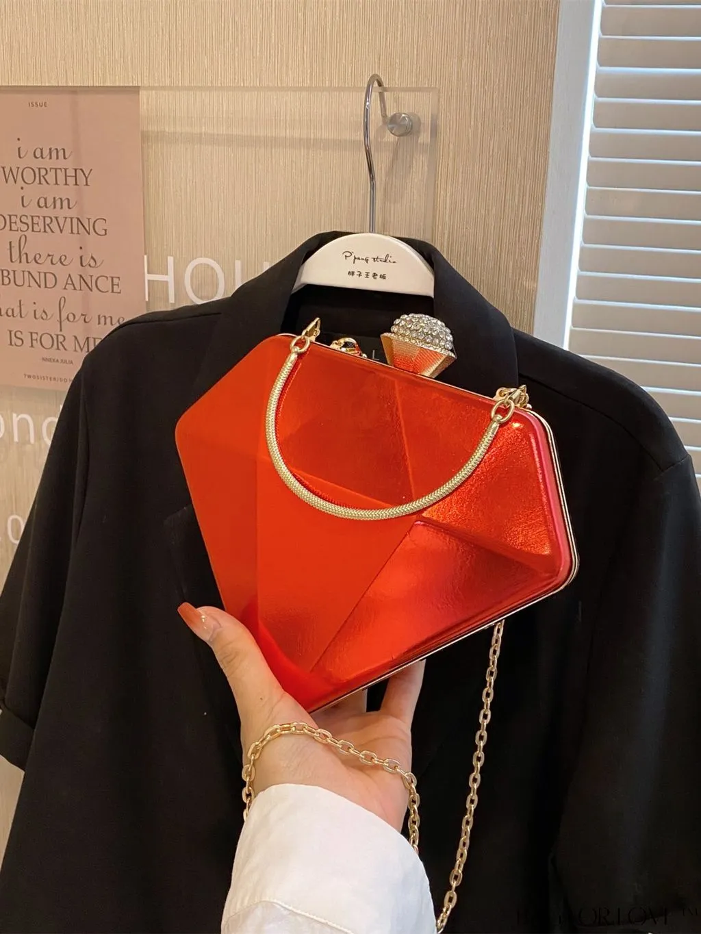 BagForLove - Versatile Faux Patent Leather Diamond Tote - Fashionable & Functional