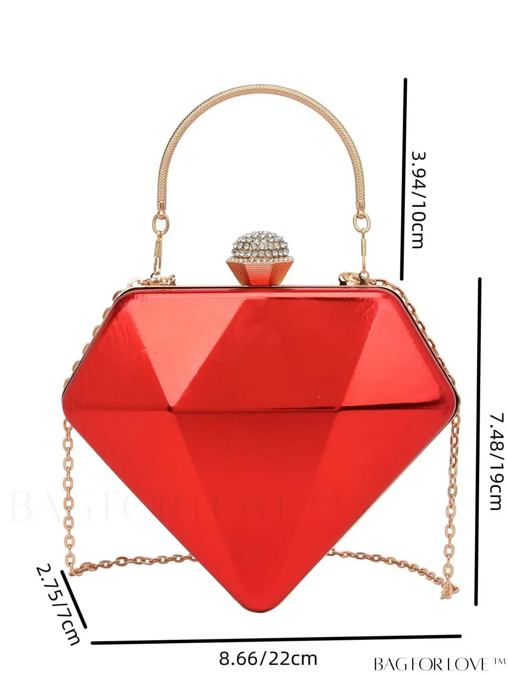 BagForLove - Versatile Faux Patent Leather Diamond Tote - Fashionable & Functional
