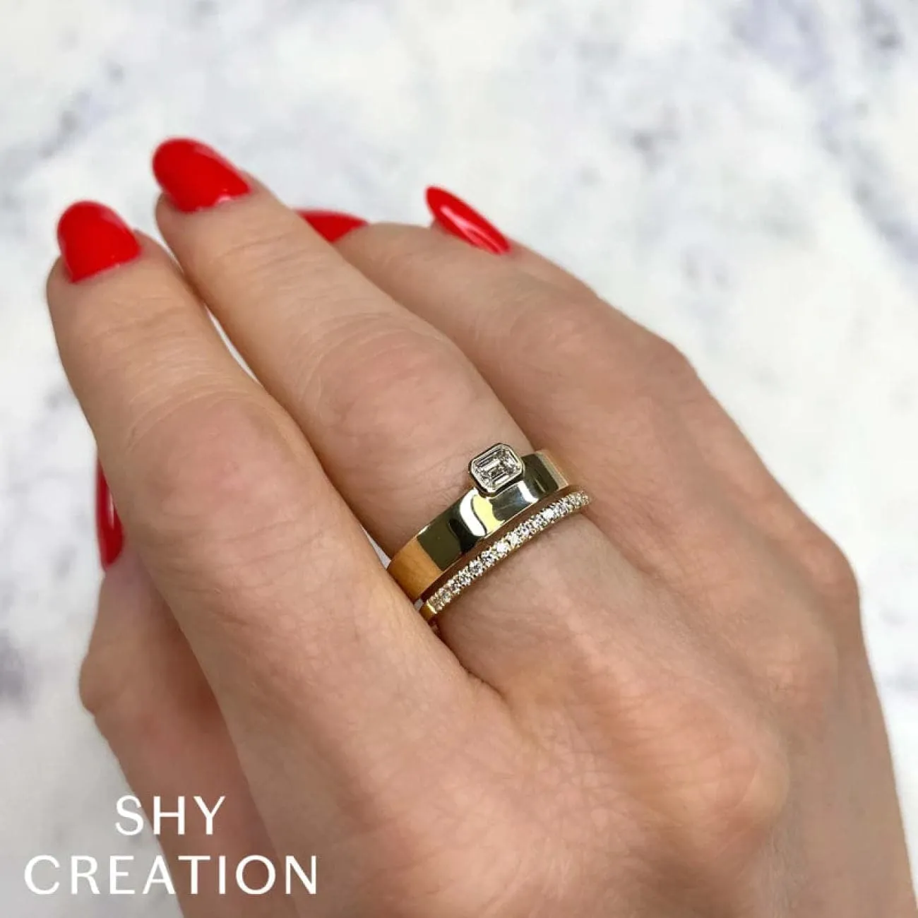 Bailey 14K White Gold Diamond Emerald Band Ring