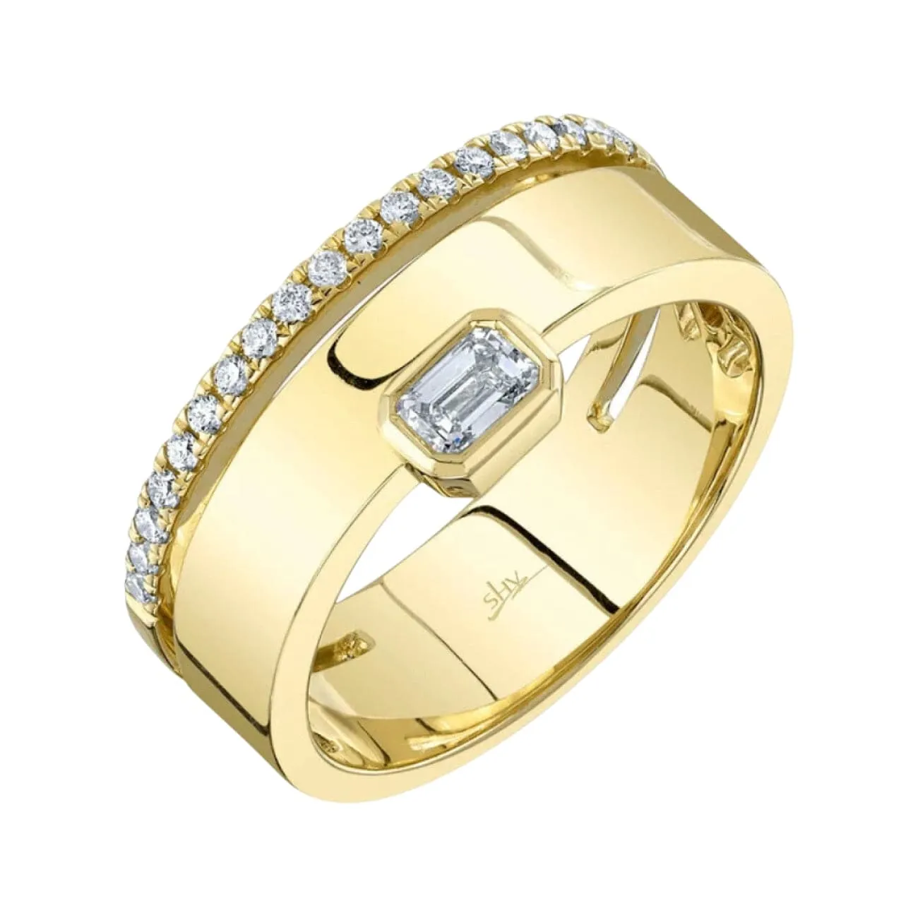 Bailey 14K Yellow Gold 0.39 ct Diamond Emerald Cut Band Ring