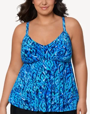 Bali Brocade Leona Plus Size Tankini Top