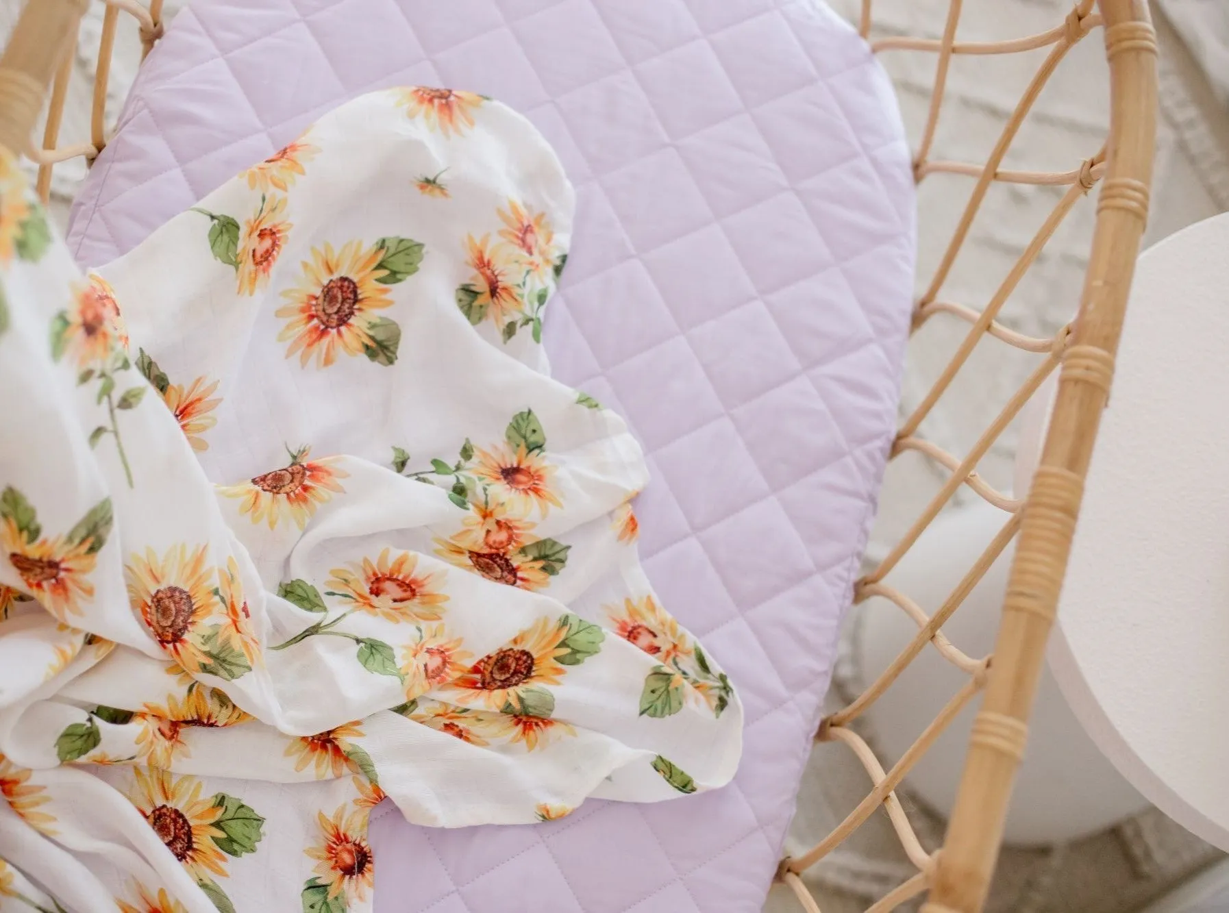 Bambella Waterproof Bassinet Sheet | Lavender Haze