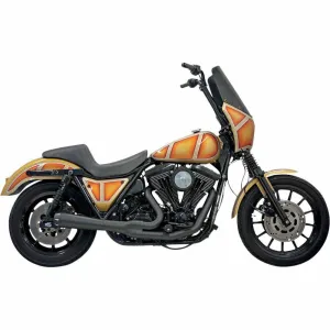 Bassani - Road Rage 2 into 1 Short Exhaust - 1984-2000 FXR - Black