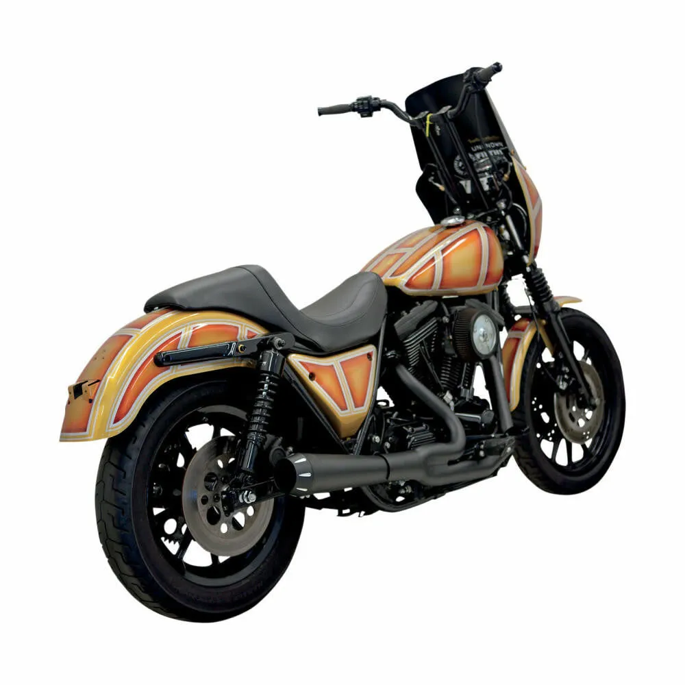 Bassani - Road Rage 2 into 1 Short Exhaust - 1984-2000 FXR - Black
