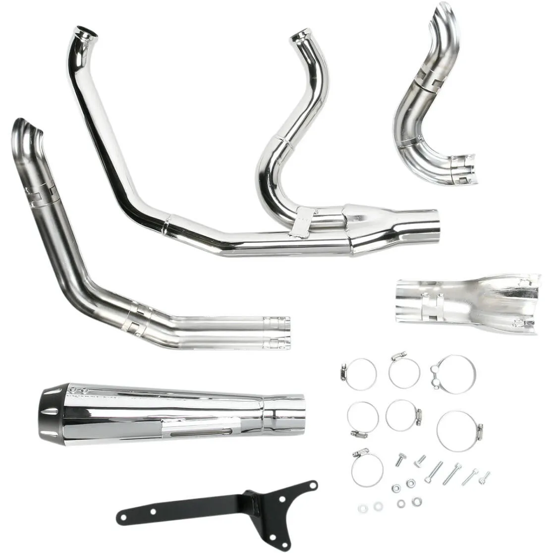 Bassani - Road Rage 2 into 1 Short Exhaust - 1984-2000 FXR - Chrome