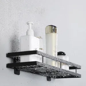 Bathroom Aluminum Black Shelf Storage Holder