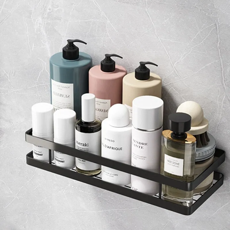 Bathroom Aluminum Black Shelf Storage Holder