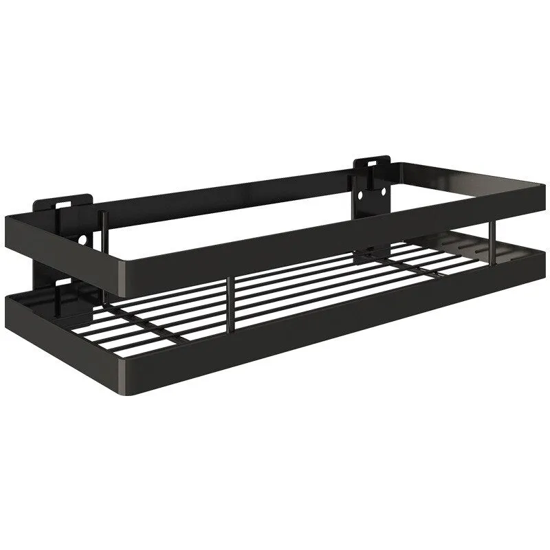 Bathroom Aluminum Black Shelf Storage Holder