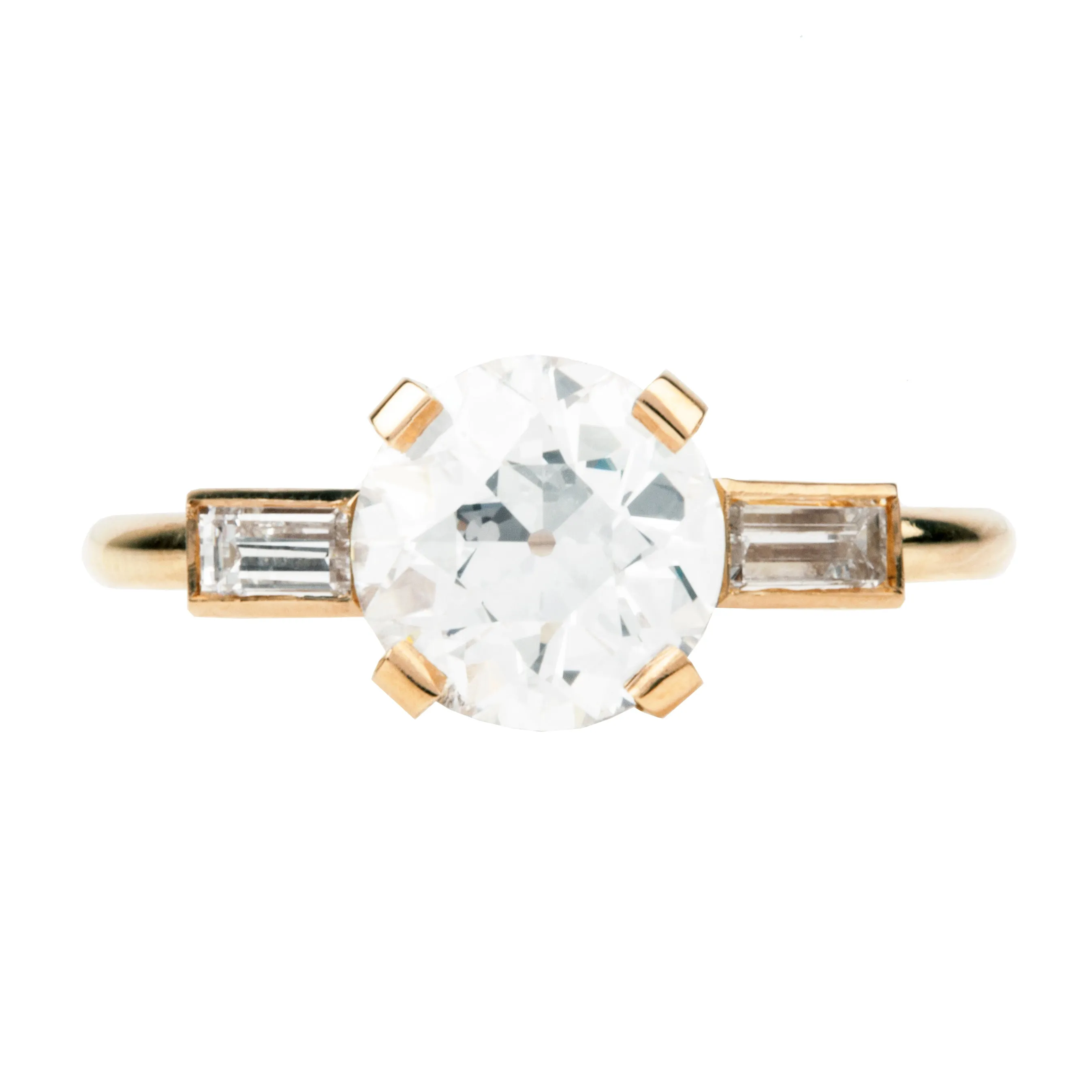 Bell & Bird Old European Cut Diamond and Baguette Ring