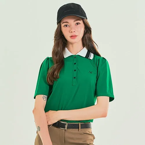 BENECIA 12 Knit Functional Pique T-Shirt - Green