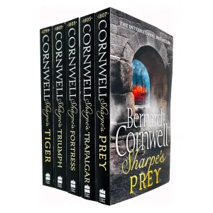 Bernard Cornwell The Sharpe Series 1 To 5 Books Collection Set (Tiger, Triumph, Fortress, Trafalgar, Prey)