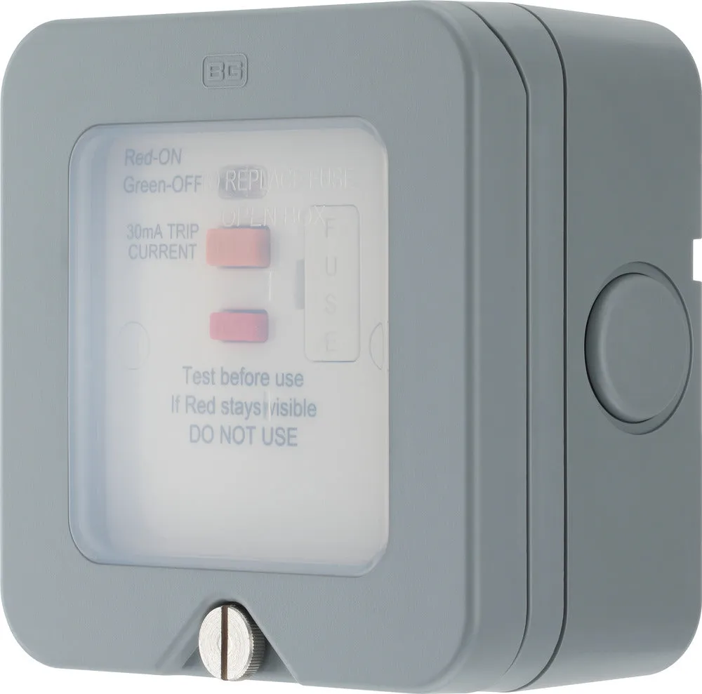 BG WP55ARCD-02 Weatherproof Nexus Storm 13A Type A RCD Protection (Latching)