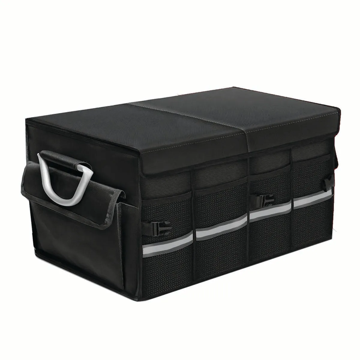 Big Trunk Organizer, Cargo Organizer SUV Trunk Storage Waterproof Collapsible Durable Multi Compartments DR12994