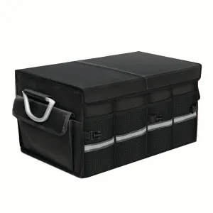 Big Trunk Organizer, Cargo Organizer SUV Trunk Storage Waterproof Collapsible Durable Multi Compartments DR12994