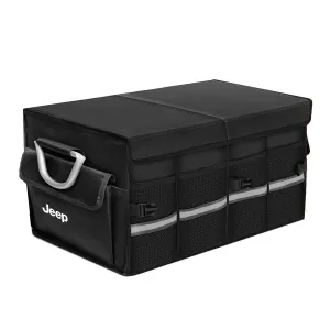 Big Trunk Organizer, Cargo Organizer SUV Trunk Storage Waterproof Collapsible Durable Multi Compartments JE12994
