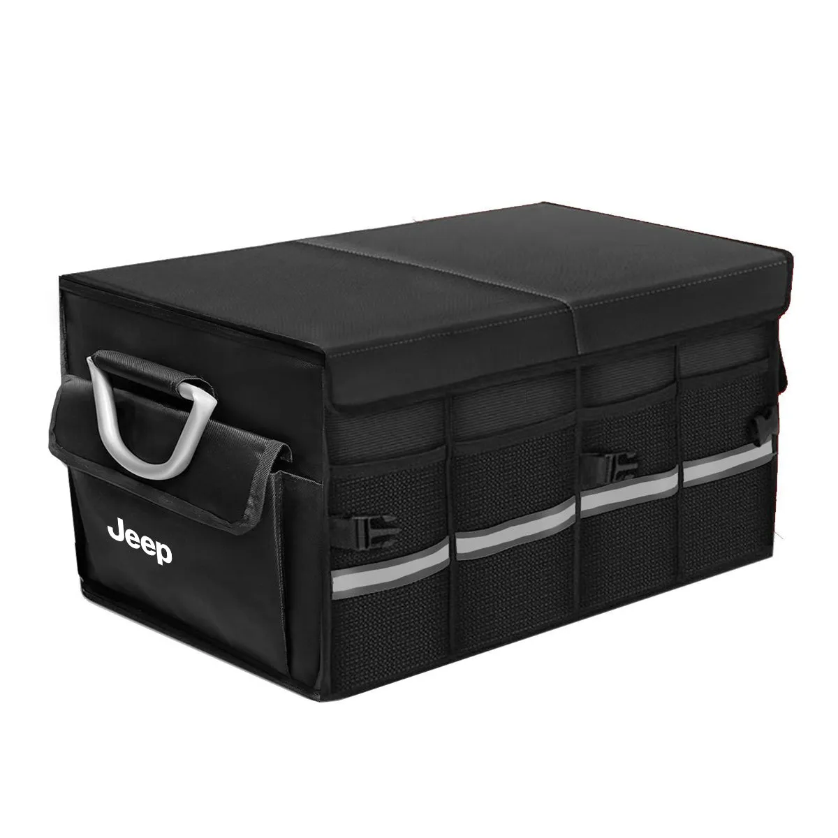 Big Trunk Organizer, Cargo Organizer SUV Trunk Storage Waterproof Collapsible Durable Multi Compartments JE12994