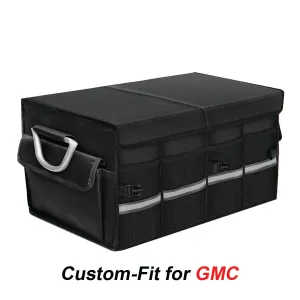 Big Trunk Organizer, Custom-Fit For Car, Cargo Organizer SUV Trunk Storage Waterproof Collapsible Durable Multi Compartments WaWQ253