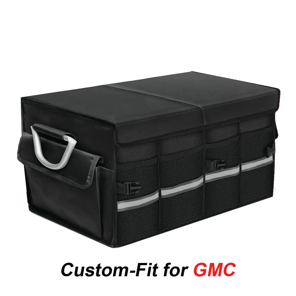 Big Trunk Organizer, Custom-Fit For Car, Cargo Organizer SUV Trunk Storage Waterproof Collapsible Durable Multi Compartments WaWQ253