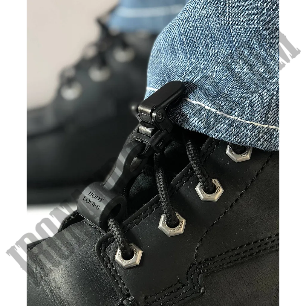 Biker Boot Loops in Basic Black Clasp