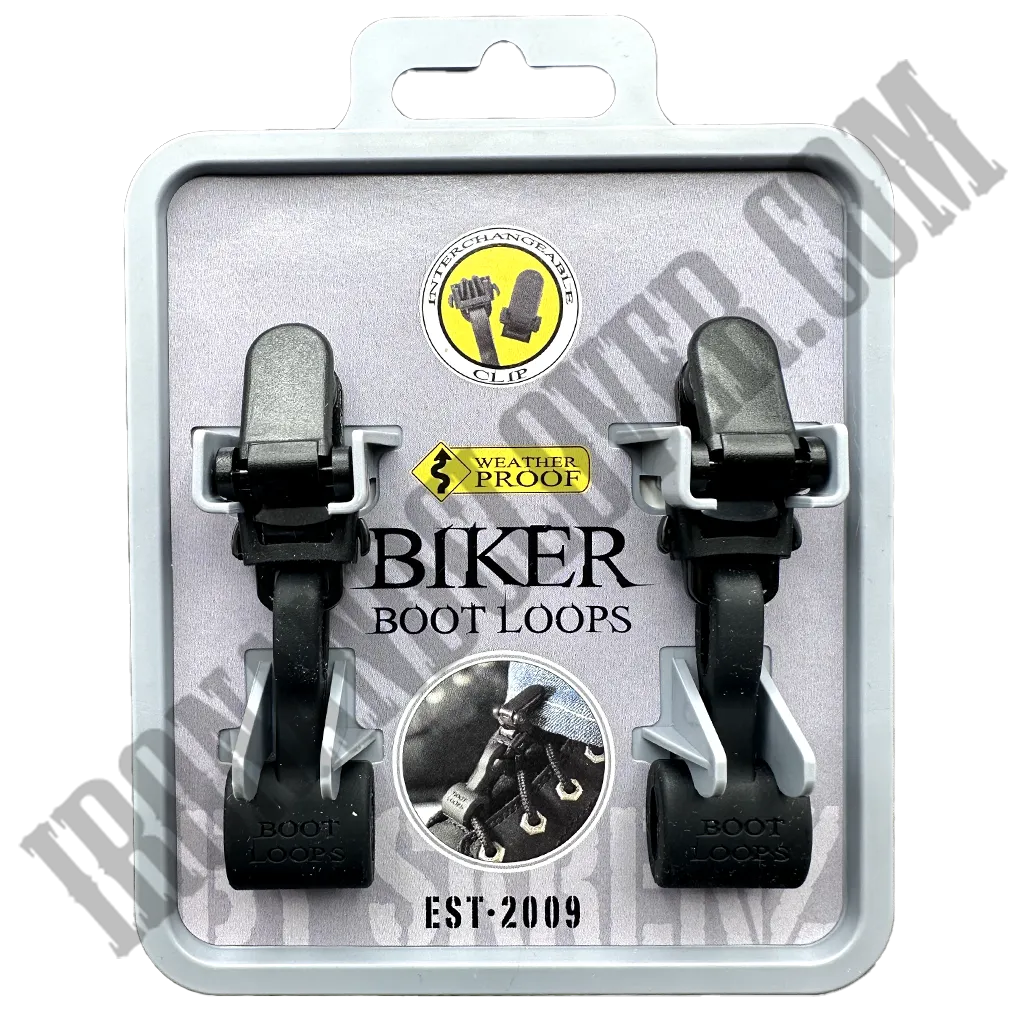 Biker Boot Loops in Basic Black Clasp
