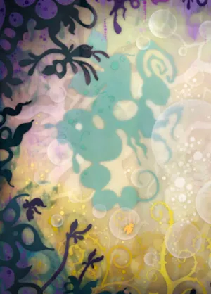 Biotic Fizz Original Painting by Nancy Tobin -Large Abstract Artwork