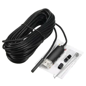 Black 5.5mm 6 LED Waterproof 2 in 1 USB Endoscope  640x480 Inspection Borescope Tube Snake Camera For Android Phone OTG