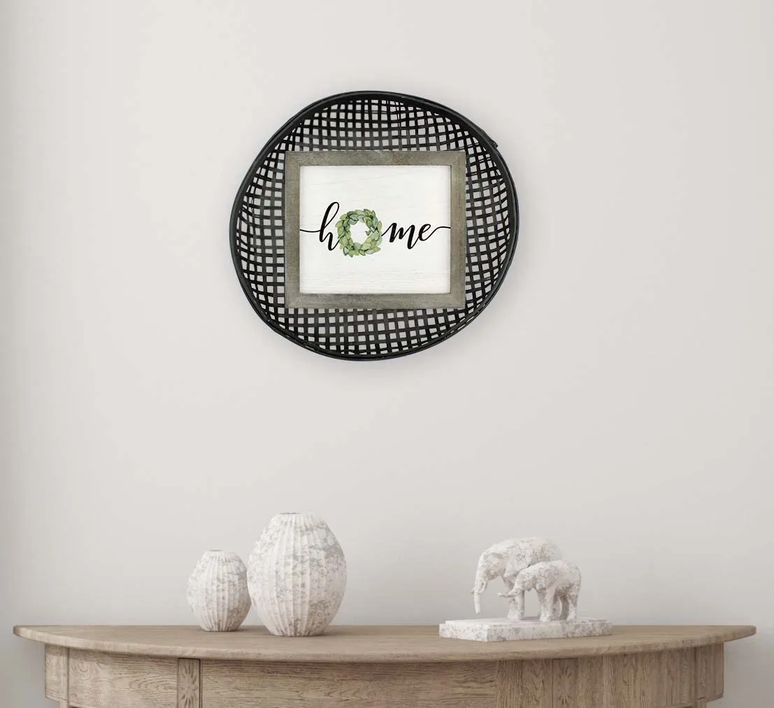 Black Boho Wall Baskets (2-Pack)