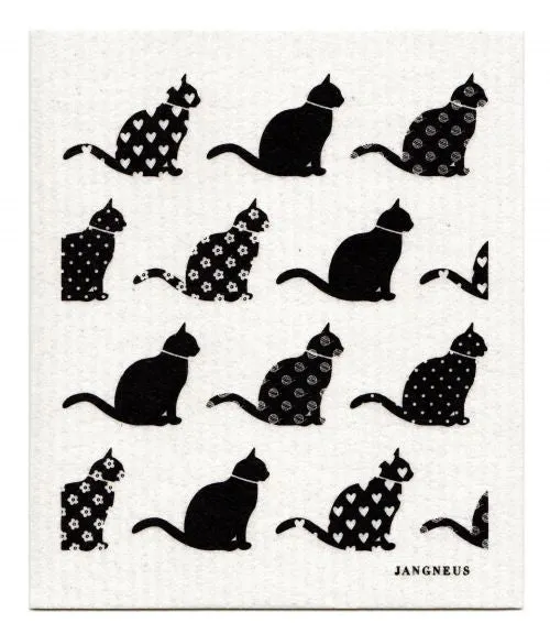 Black Cats Dishcloth