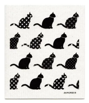 Black Cats Dishcloth